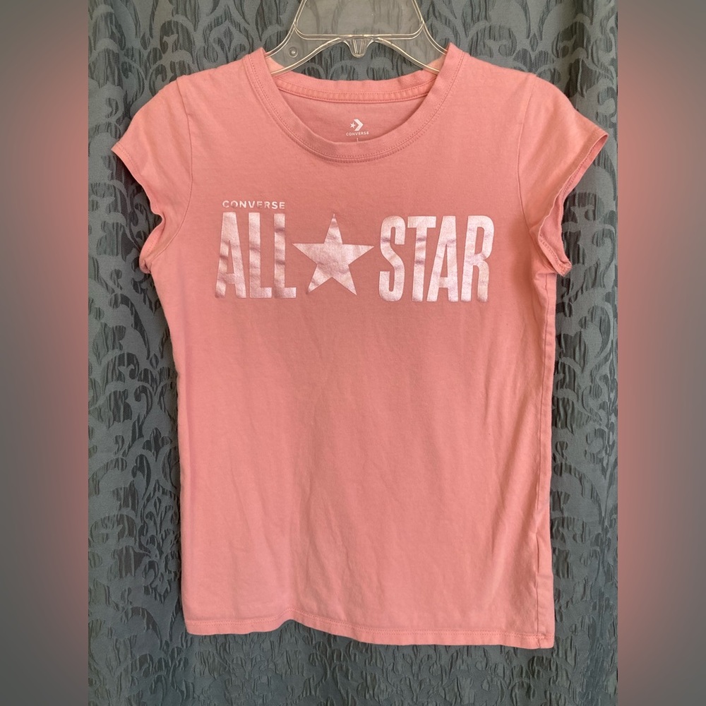 Converse | All Star Girls Pink Short Sleeve Shirt